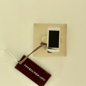 Pianegonda Silver and Onyx Men's Ring